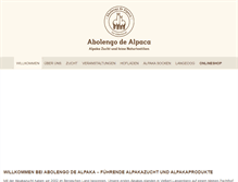 Tablet Screenshot of abolengo-alpaka.de